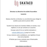 Recherche Directeur ou directrice de société d’accordéon à Lausanne